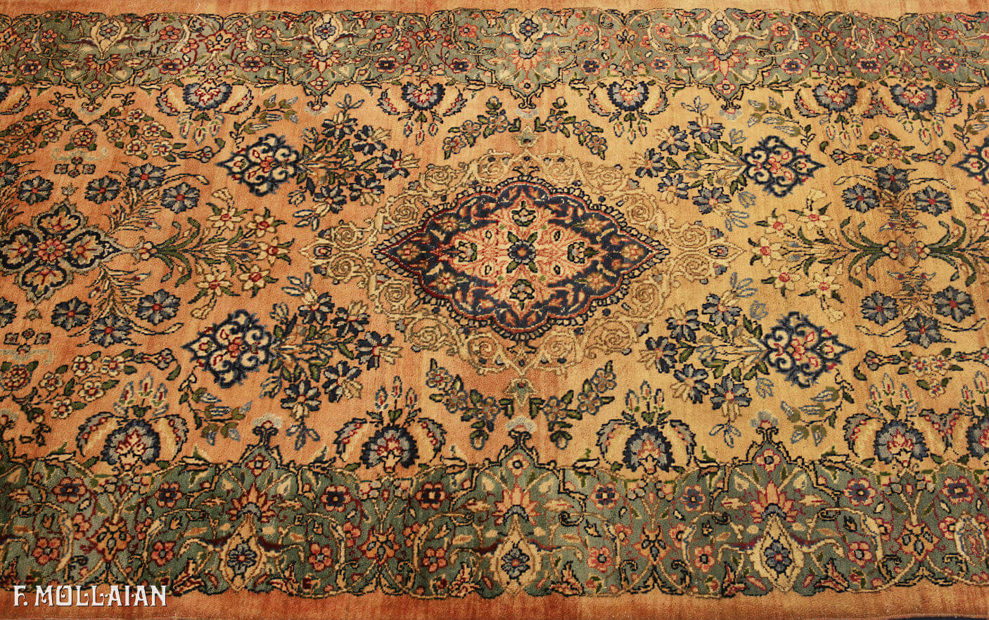 Long Hand-Knotted Antique Kerman Persian Runner Rugs n°:31083810